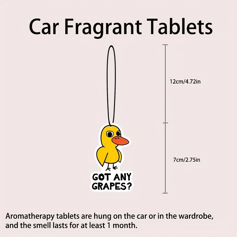 Car Interior Air Freshener Grapes Scented Tablets Rearview Mirror Decor