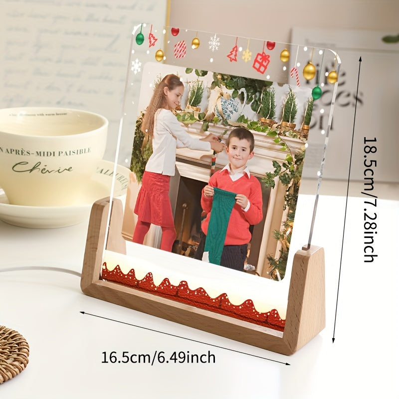 Personalized Luminous Acrylic Photo Frame for Gifts and Home Decor