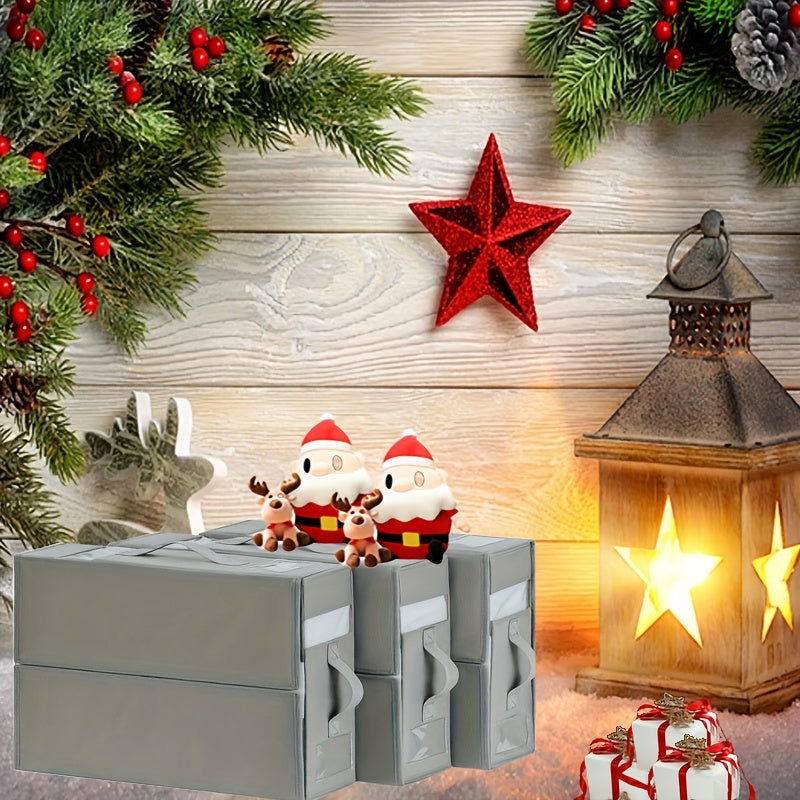 Foldable Storage Bins Set Gray for Linen Closet Bedding Organization 1 3 6 Pieces