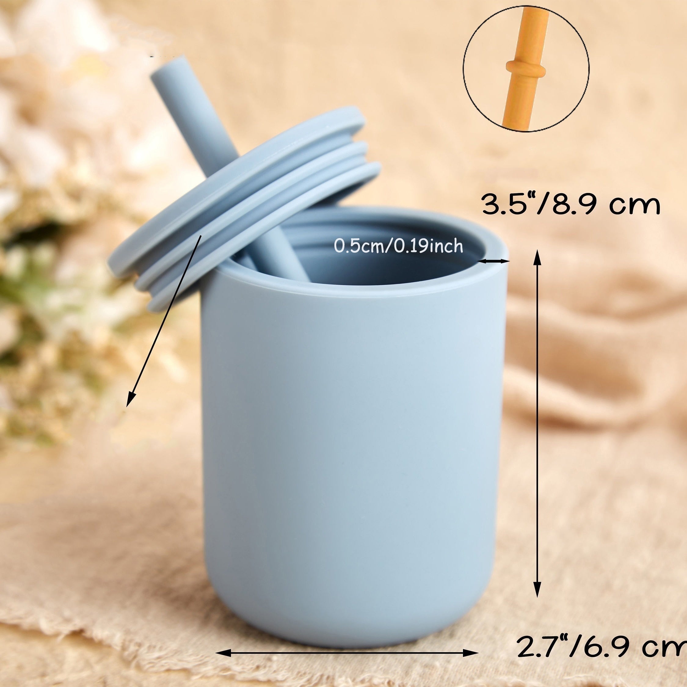 Kids Unbreakable Silicone Drinking Cup for Learning and Safety