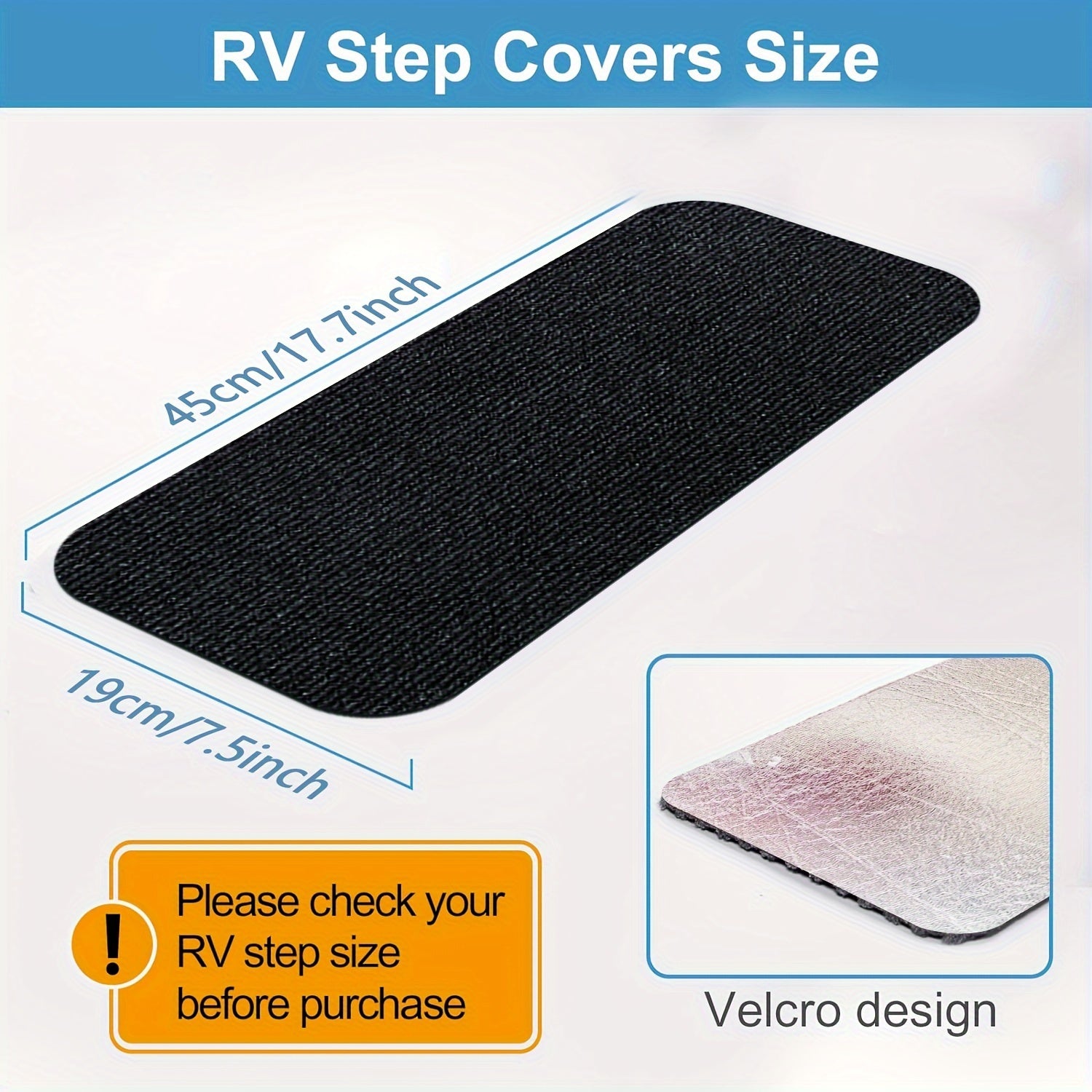 3-комплект легких нескользящих покрытий для ступенек из полиэстера для автодома и кемпера