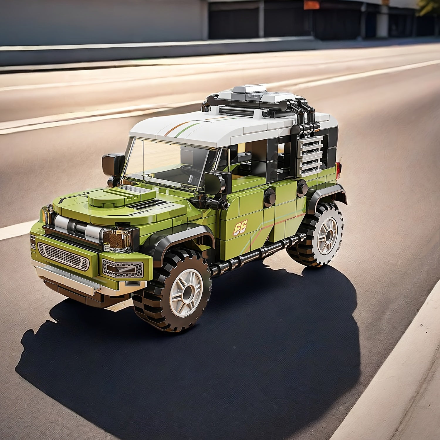 330-Piece Green Off-Road SUV Building Kit for Teens 6+ with ABS Blocks