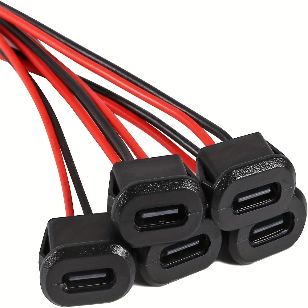 Type-C Female Connectors 2 Pins Locking Mechanism for USB-C Charging Ports 3A