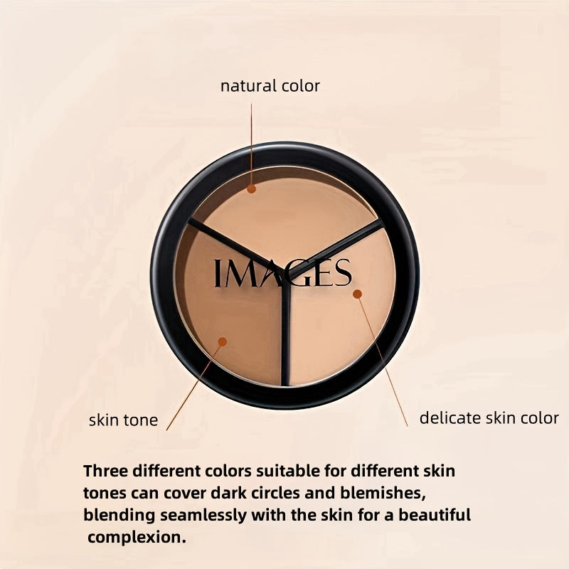 Tri-Color Concealer Palette Women's Multi-Tone Full Coverage Blemish Dark Circle