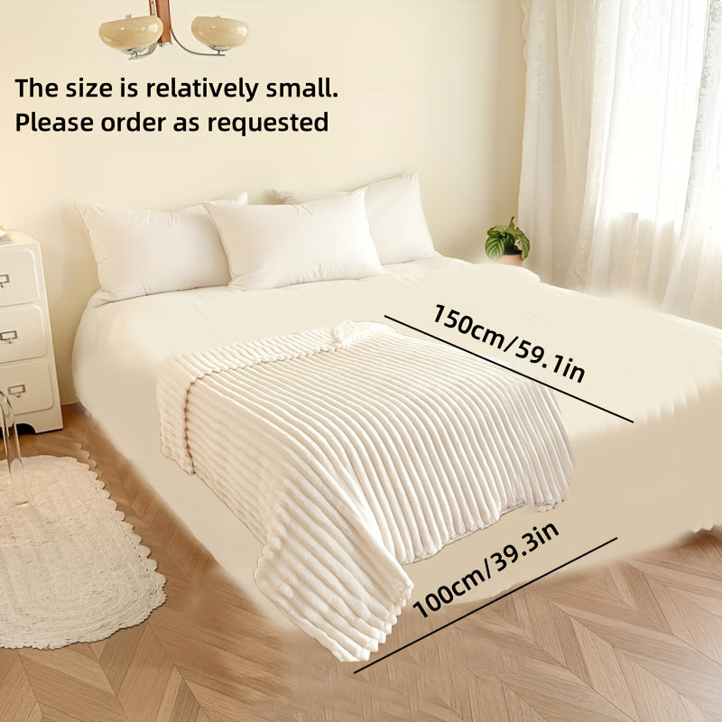 Lightweight Cozy Striped Flannel Shawl for Women and Men