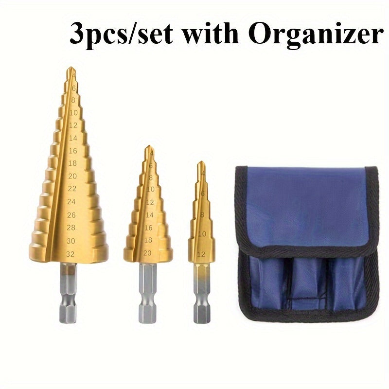 Titanium Drill Bit Tool for Steel and Cone Hole Cutting Home Repairs