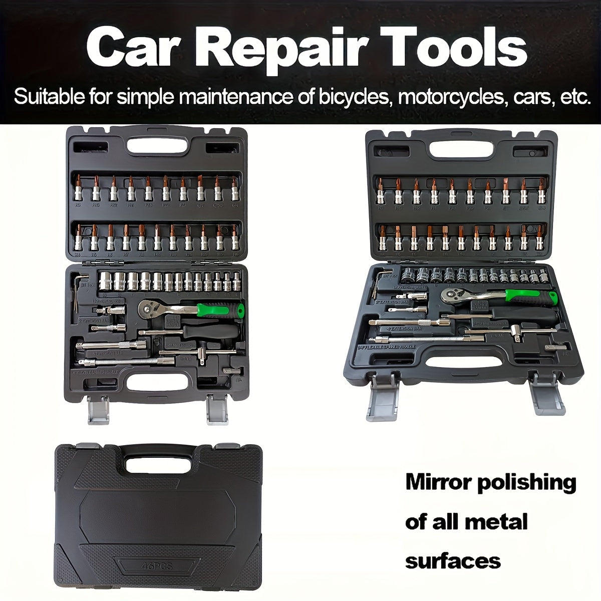 46/121 Piece Sleeve Repair Kit Steel Durable Compact Tool Set