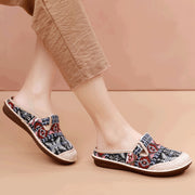 Women's Summer Tribal Style Slip-On Shoes Breathable Fabric All-Season Flowers