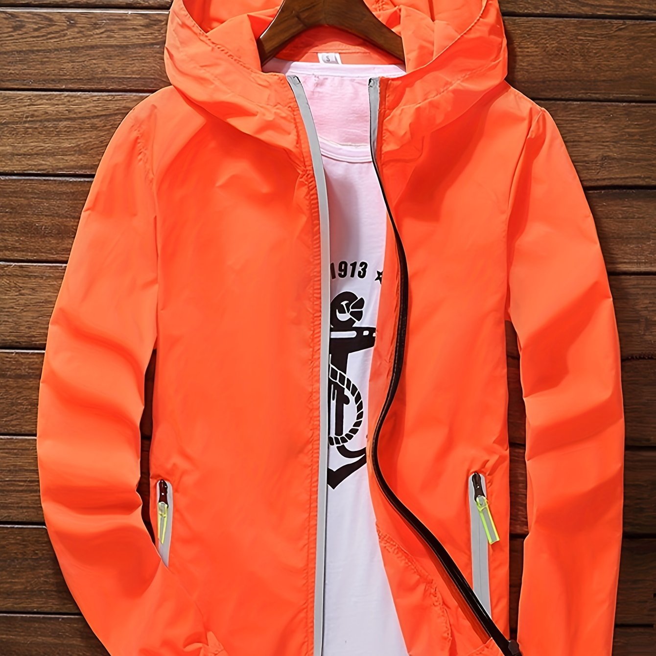 Unisex Summer Lightweight Water-Resistant Polyester Jacket with Sun Protection and Hood