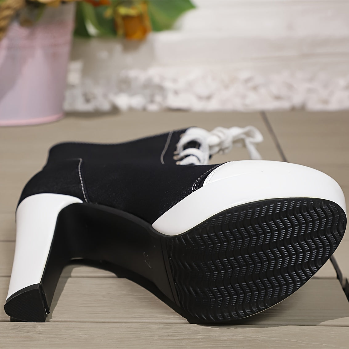 Женские демисезонные ботинки из денима до середины икры, повседневные, однотонные, с круглым носком, шнуровкой, резиновой подошвой