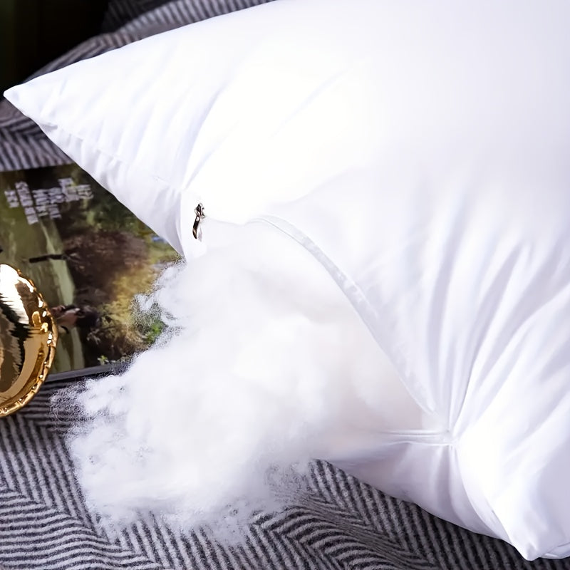 Velvet Throw Pillow Insert Cozy Cushion for Living Room and Bedroom White