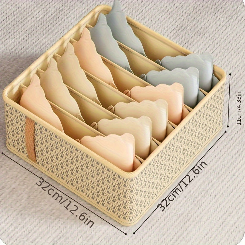Organizador de almacenamiento para cajón de ropa interior y calcetines, divisor de armario, compartimentos versátiles para armario