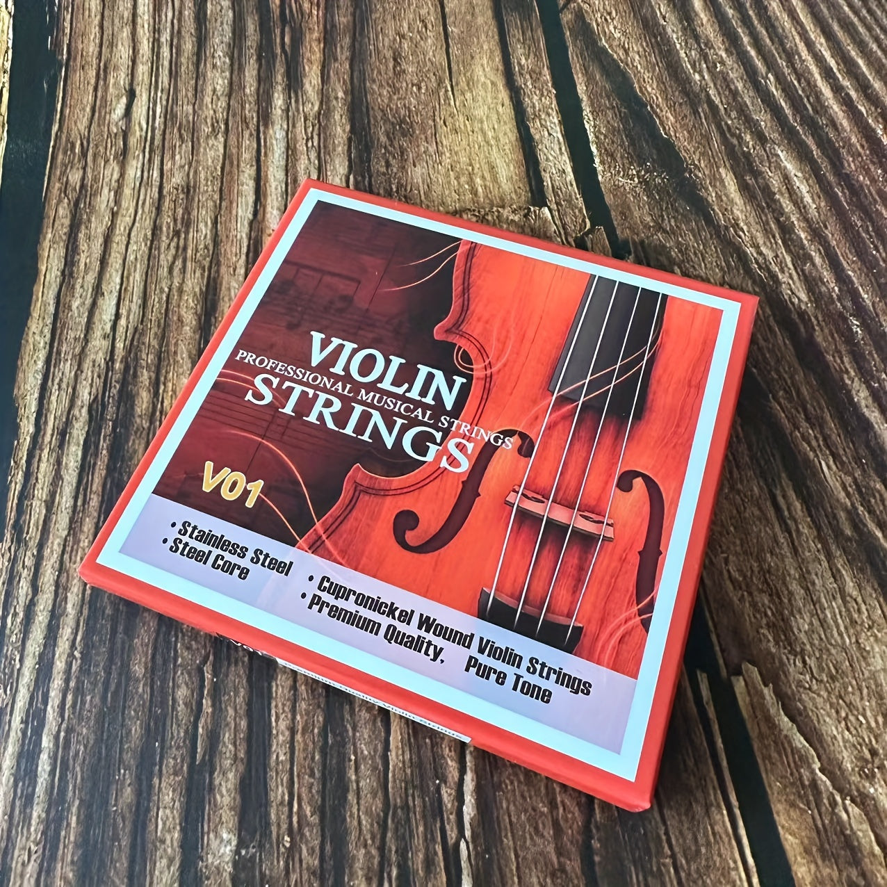 Juego completo de cuerdas para violín G D A E, núcleo de acero, recubiertas de cuproníquel, calibre medio