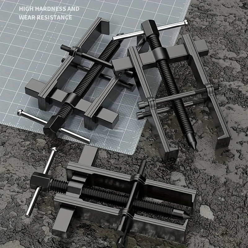 Black Steel 5.08cm Two Claw Puller Tool for Bearing Removal Automotive Repair