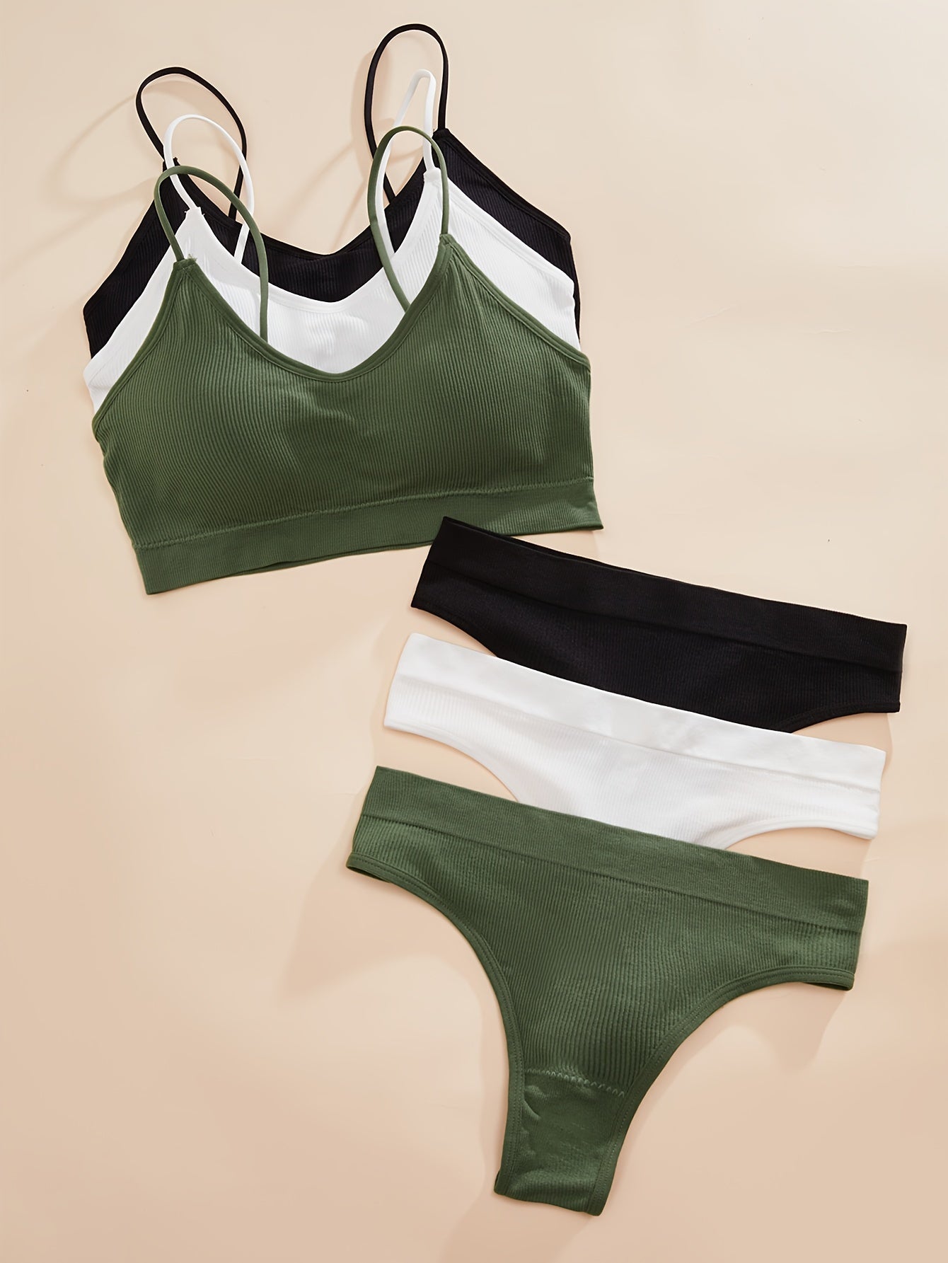 Women’s Lingerie 6-Piece Thong Underwear Set Without Steel Ring