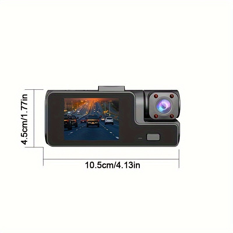 Car Front and Inside Dual Dash Camera 1080P HD Loop Recording