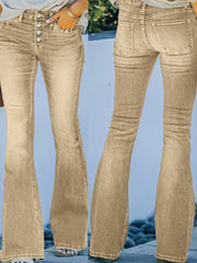 Женские брюки с расширяющейся кромкой большого размера из эластана, синий 14-24