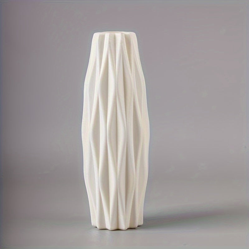 Flower Vase for Living Room Decor Plastic Imitation Glaze Aesthetic Spring Summer
