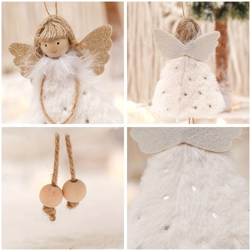 3pcs Christmas Doll Pendants Angel Girl Tree Ornaments for Festival and Party Decor