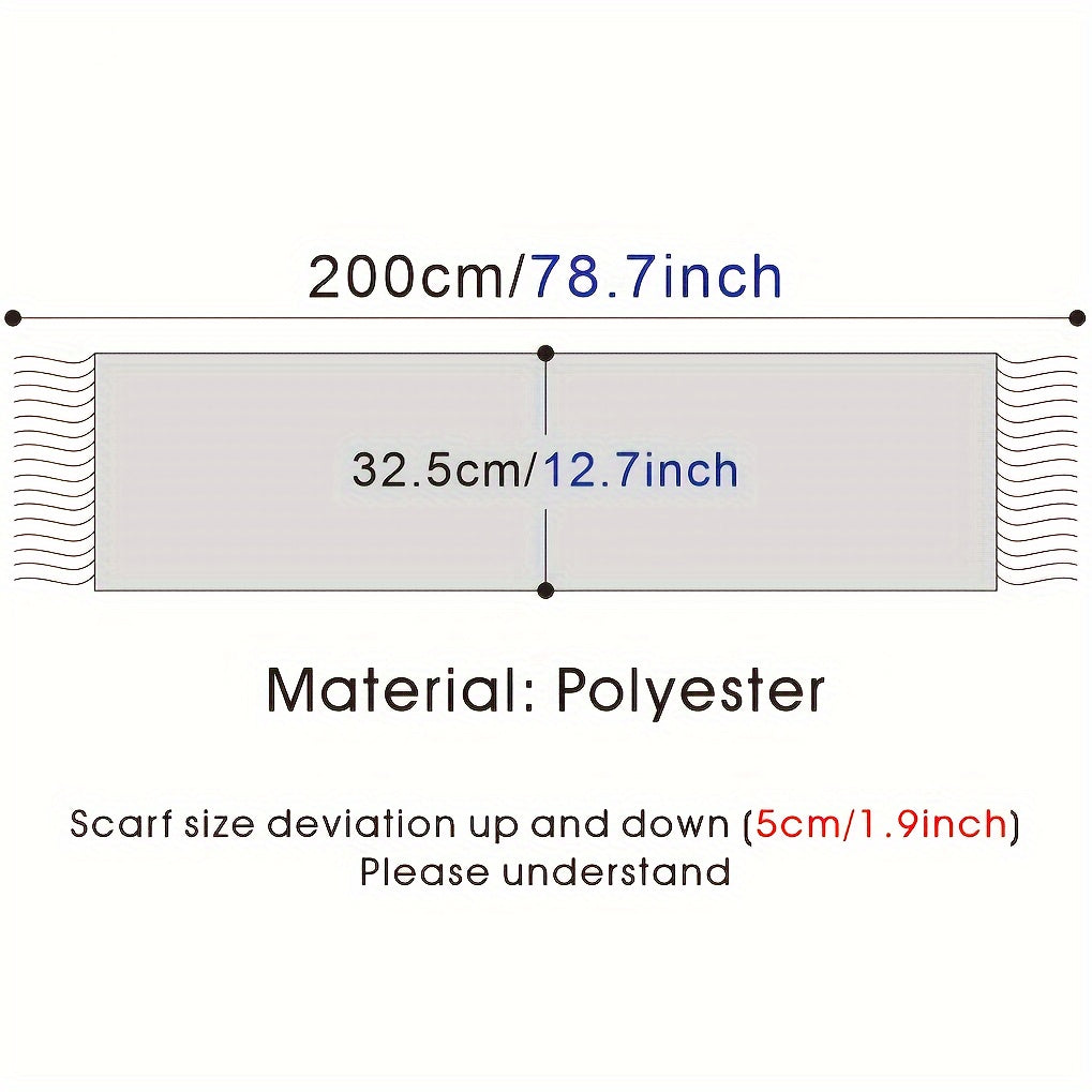 Women's Heart Print Scarf Soft Polyester Warm Windproof for Romantic Evenings