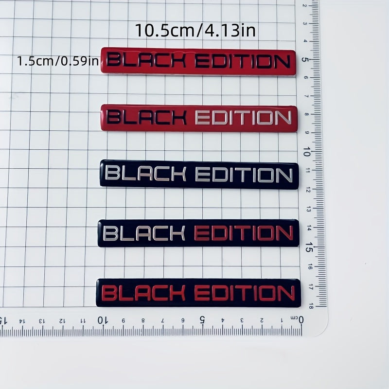 Car Logo Stickers Black Aluminum Alloy Limited Edition Pair