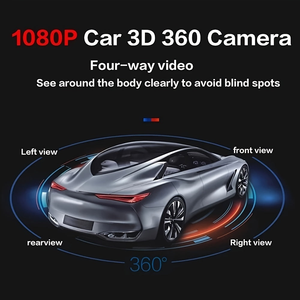 360° Surround Bird View Car Camera System with 1080P Night Vision and Wide Angle for Android Vehicles