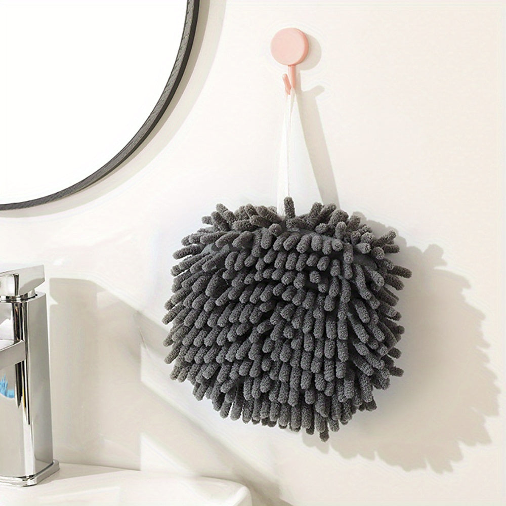 Chenille Hand Towels Quick Dry Absorbent with Hanging Loop for Bathroom Kitchen