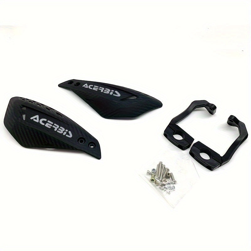 Off Road Motorcycle Hand Guards Carbon Fiber Look Dual-Sided Protective Shields for Dirt Bikes