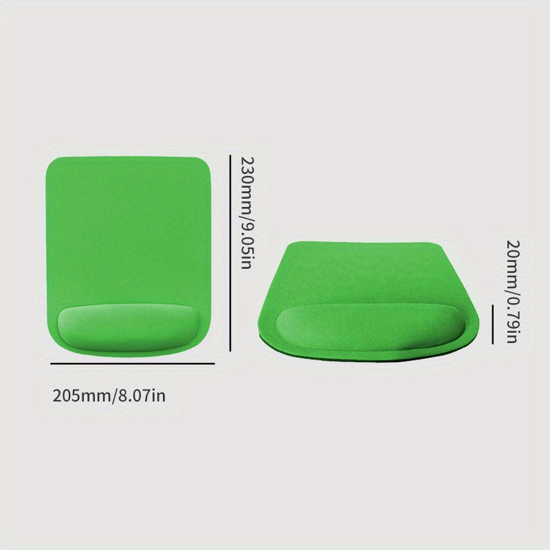 Solid Color Computer Wrist Support Pad with Mouse Pad and Hand Rest for Office Use