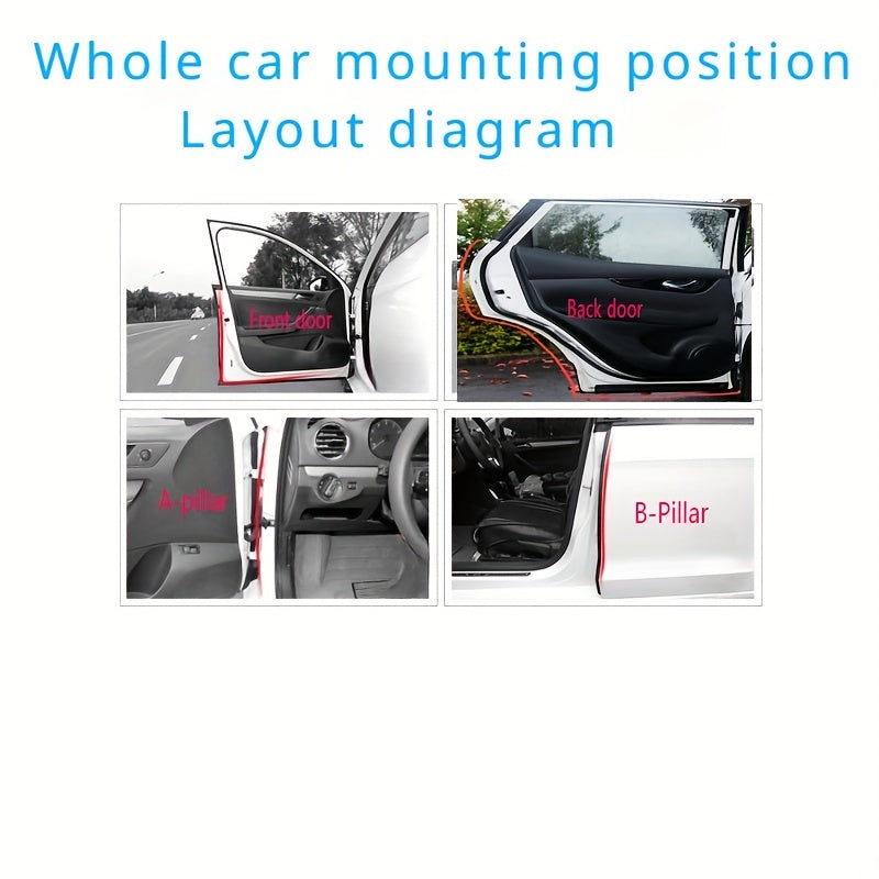 Vehicle Door Seal Strips Rubber Noise Insulation for Cars Back Front Doors