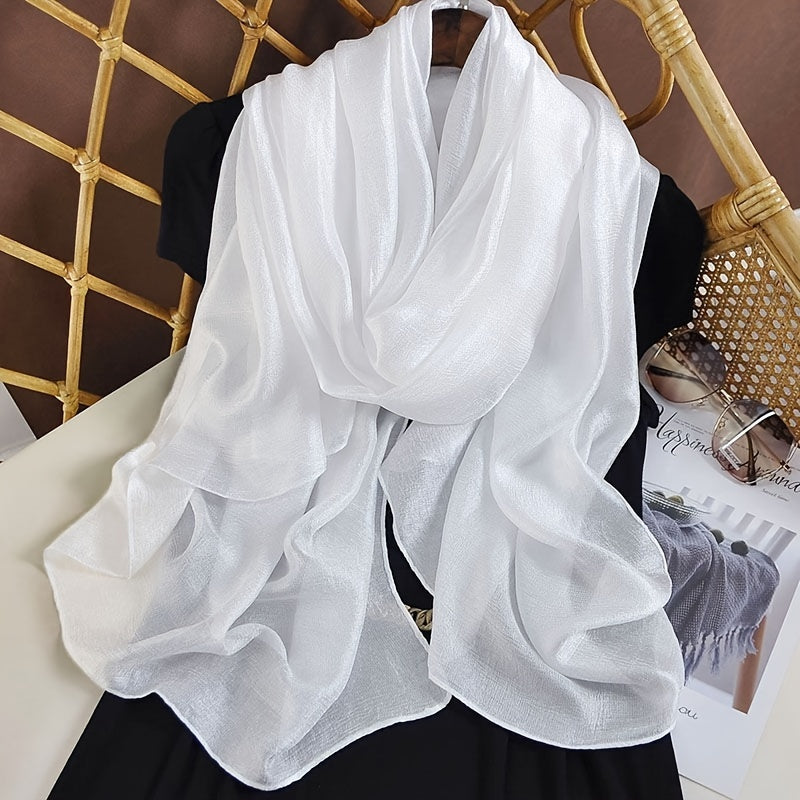 Ayollar uchun engil chiffon sharf, quyoshdan himoya, plyaj sochiq, yozgi aksessuar