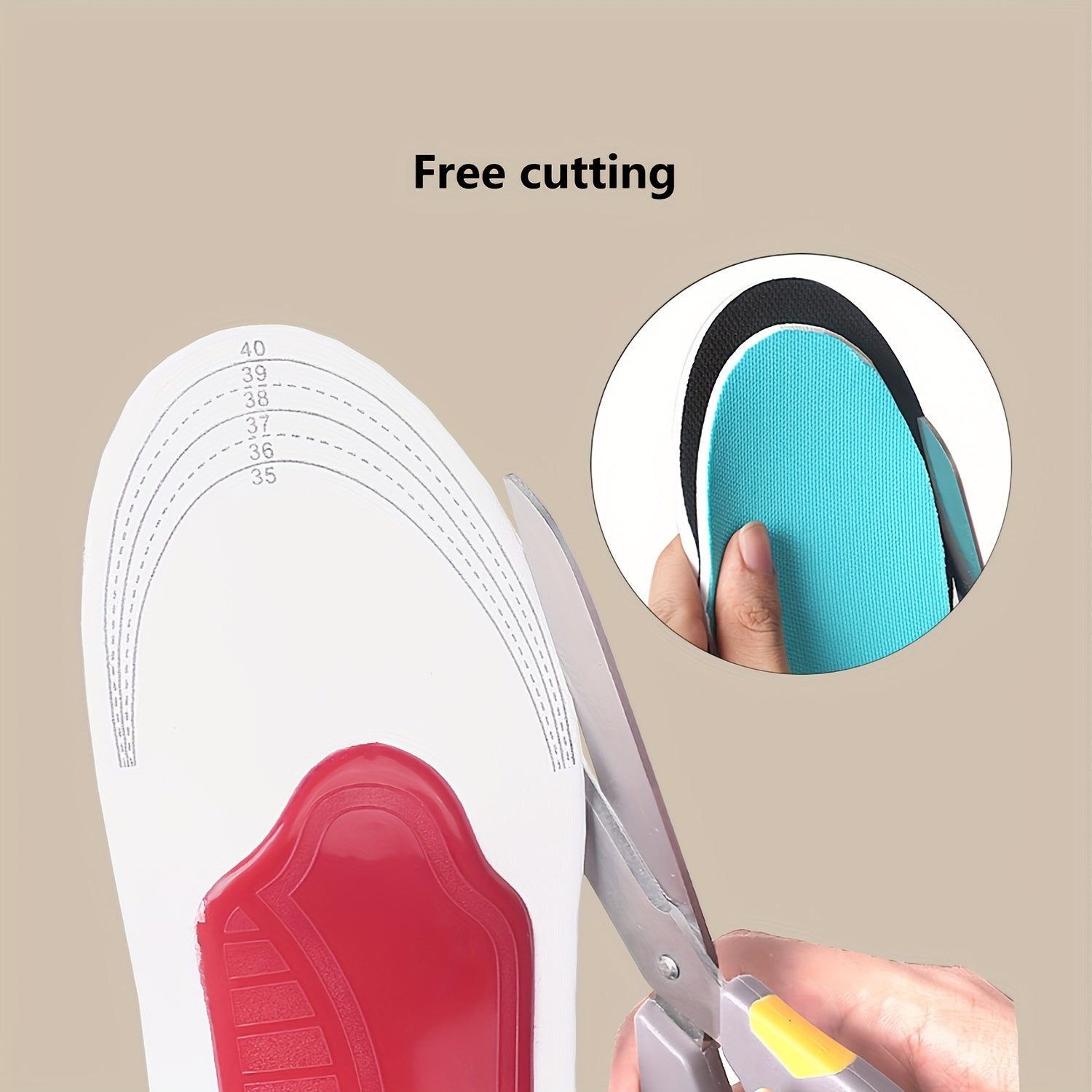 Unisex EVA Arch Support Insoles High Elasticity Shock Absorbing Sports Inserts