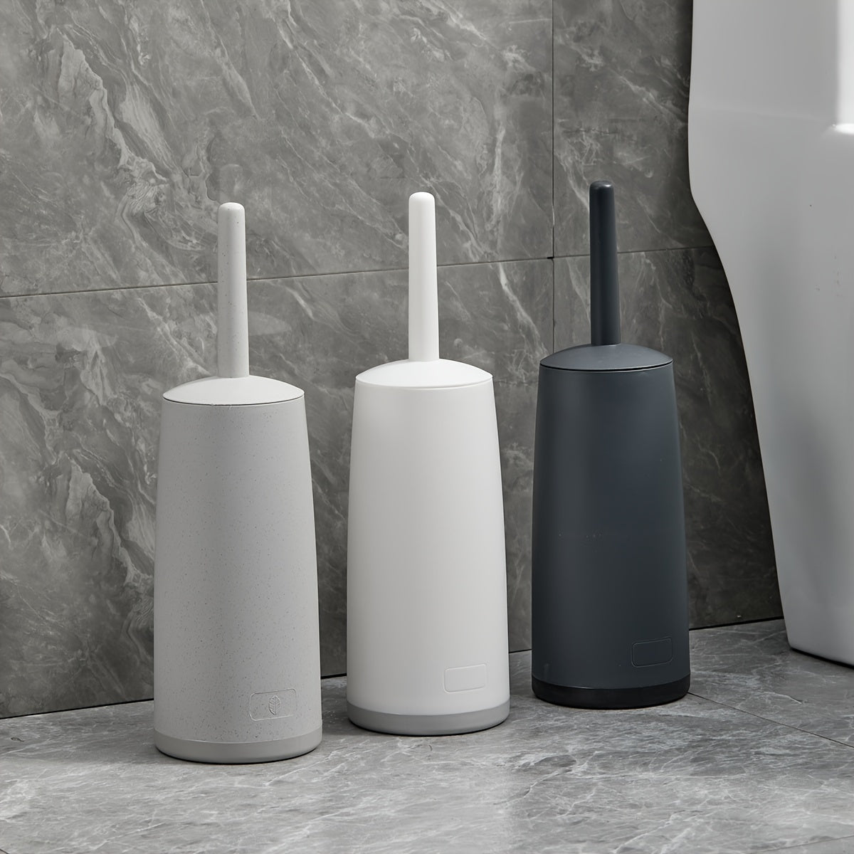 Long Handle Toilet Brush with Splash-Proof Base and No Dead Corner Design