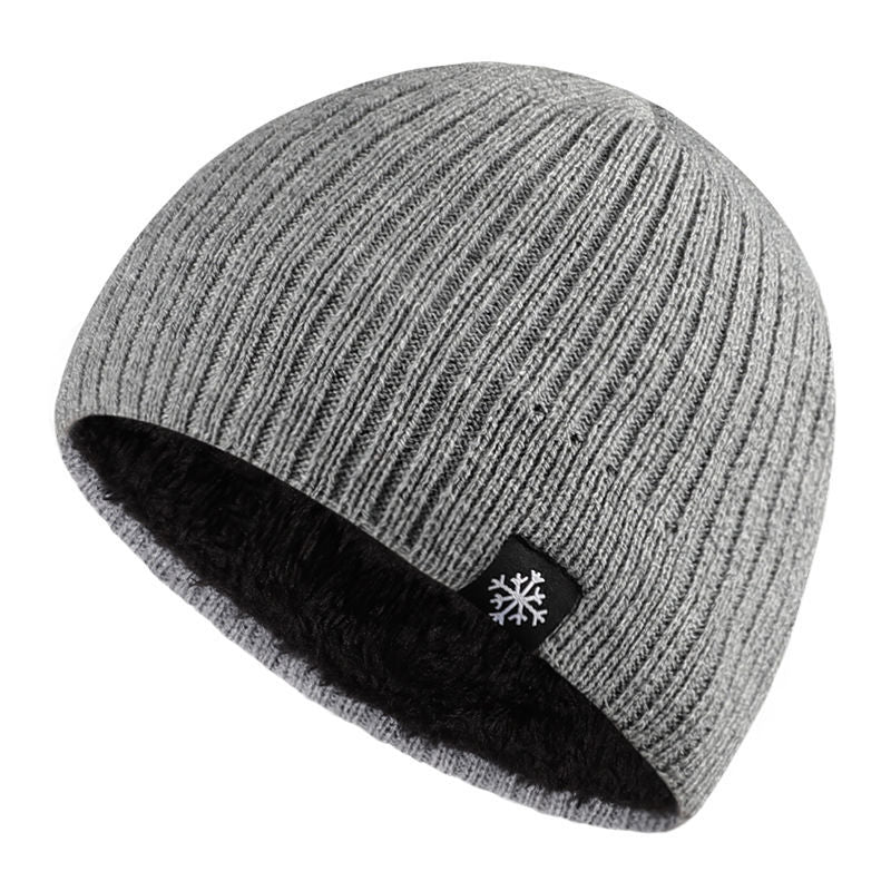 Thick Knitted Thermal Fleece Hat for Autumn Winter Warm Beanie