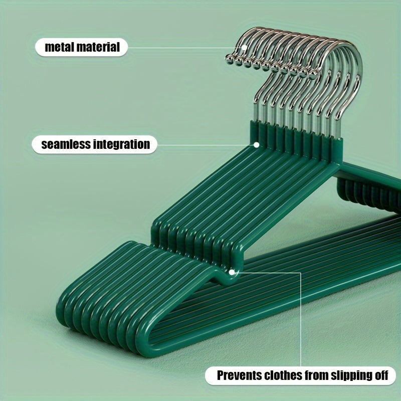 Juego de 30 perchas de metal para ropa antideslizantes y duraderas para organización del armario