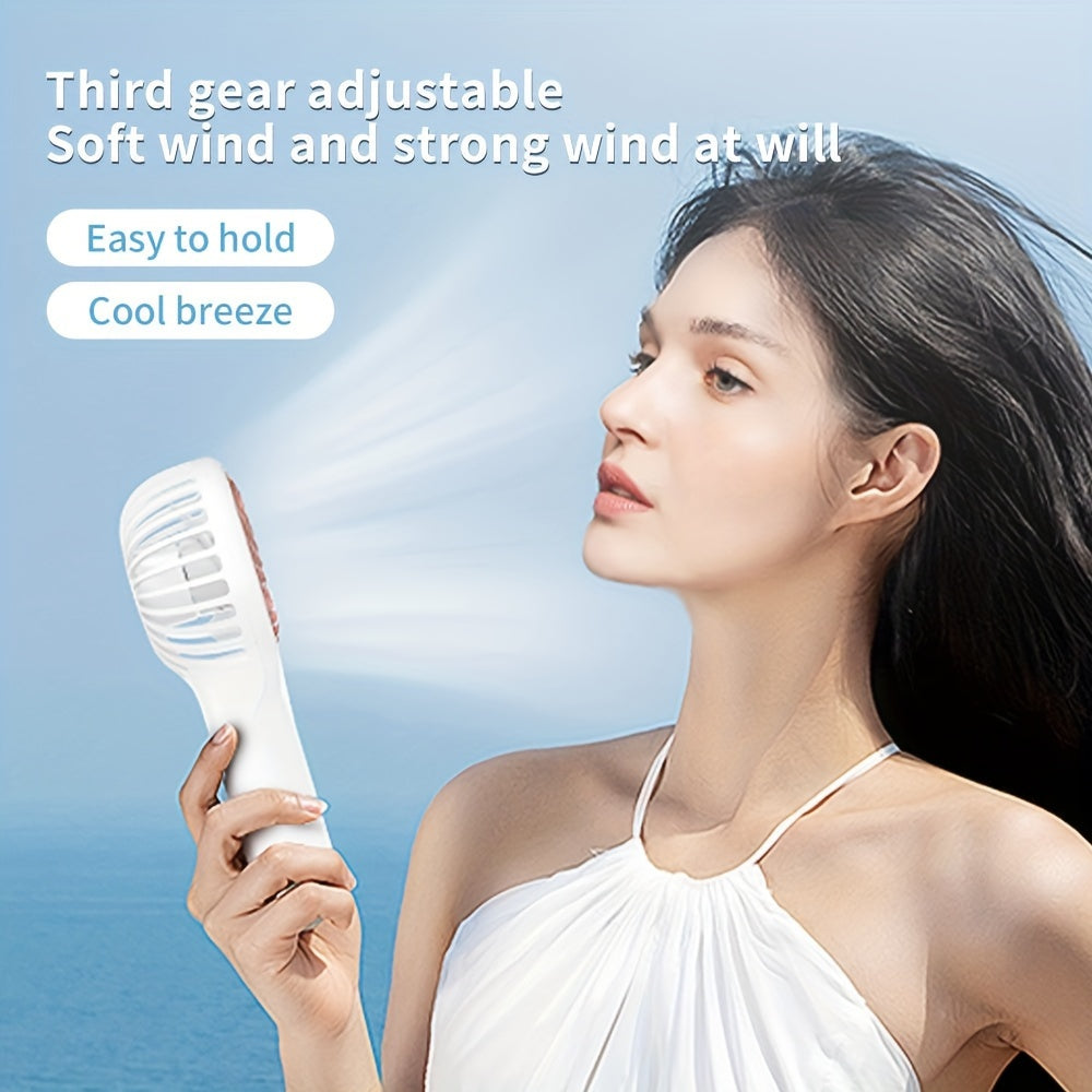 Portable Handheld Fan for Girls and Kids USB Rechargeable Quiet High-Speed