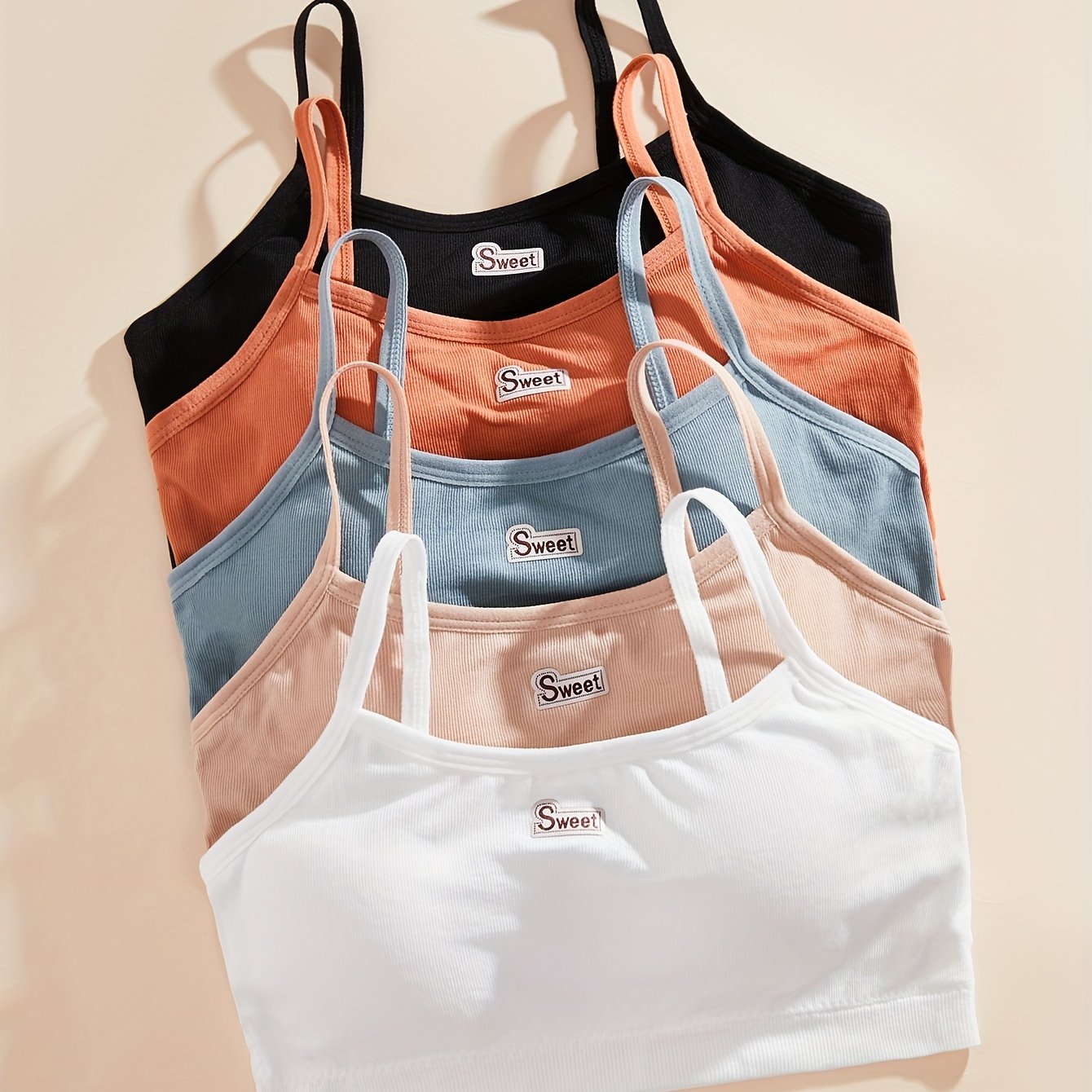 Women's Cotton Solid Bras Comfortable Breathable Lingerie Underwear