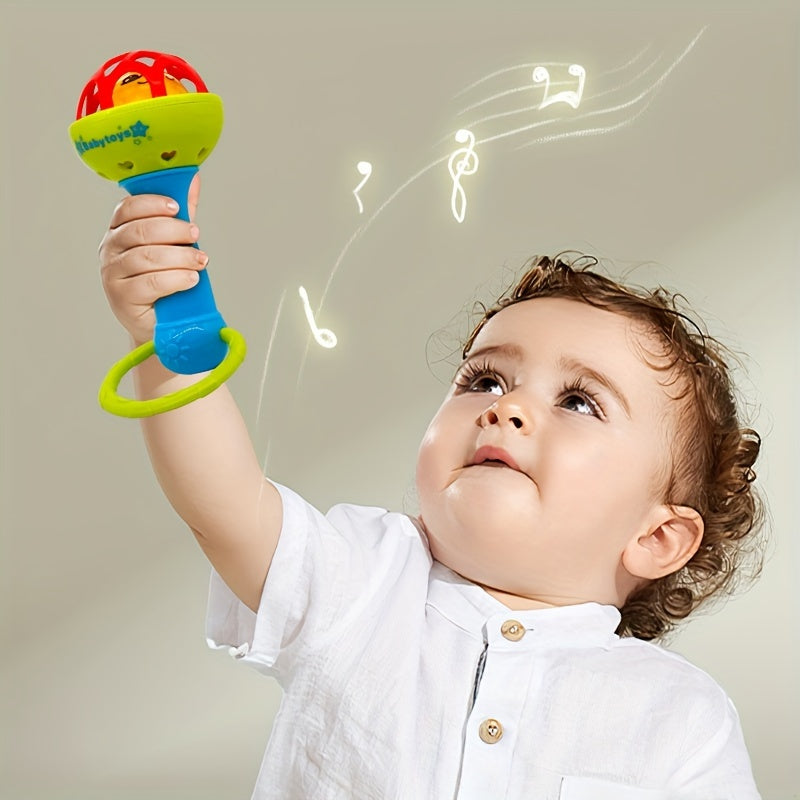 Baby Rattle Toy Set for Toddlers 0-3 Vibrating Grip Training Soothing Development