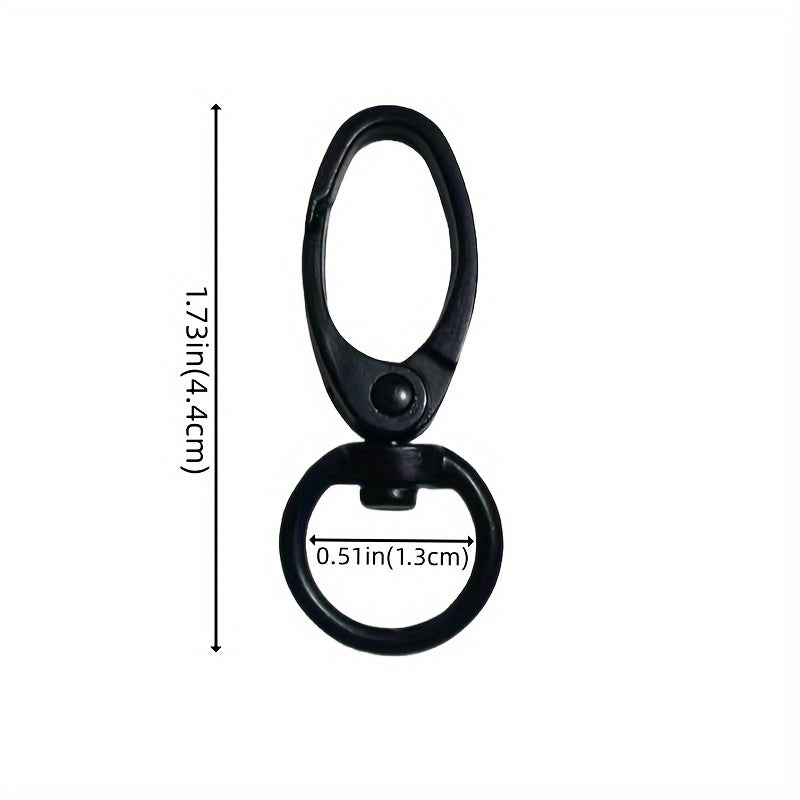 Black Olive Clasp Buckles 10-Pack Zinc Alloy Durable Rotating Handbag Strap Accessories