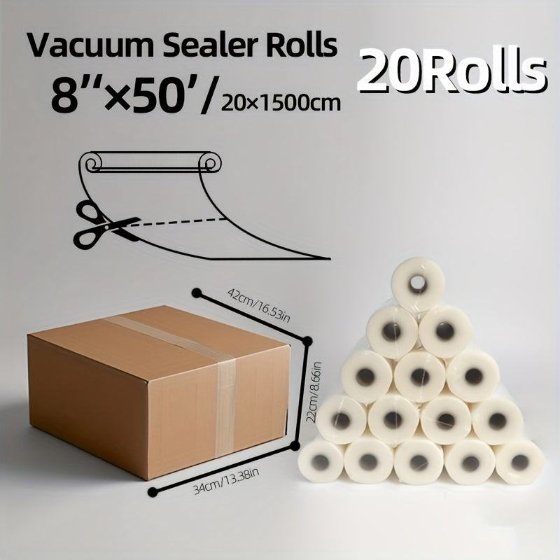 20 dona vakuum yopishqoq paketlar 20.32cm x 15.24cm teksturali dizayn bilan yaxshiroq yopish uchun