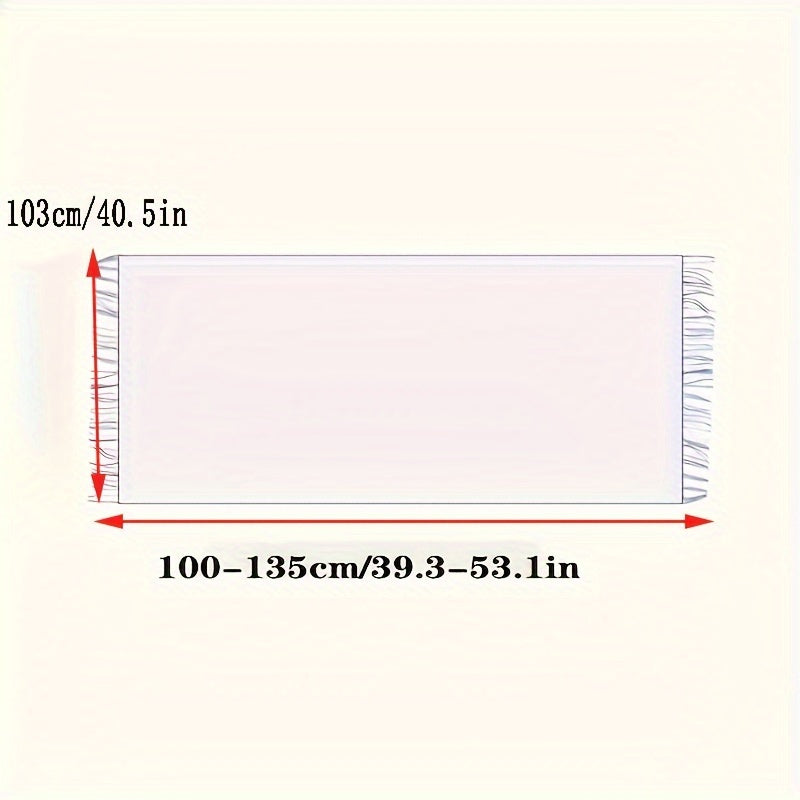 Striped Knitted Polyester Keffiyeh Scarf for Men and Women Casual Wrap