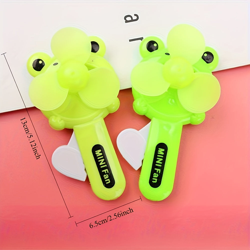 Yangi uslubdagi multfilm mini portativ qo'l bosimli ventilyator, kattalar tug'ilgan kunlari sovg'alari uchun mos. 1ta/5ta.