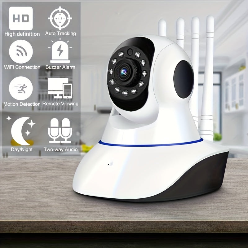 1080P HD Wireless Home Security Camera with Wide-Angle Lens Night Vision Two-Way Audio and Auto Tracking