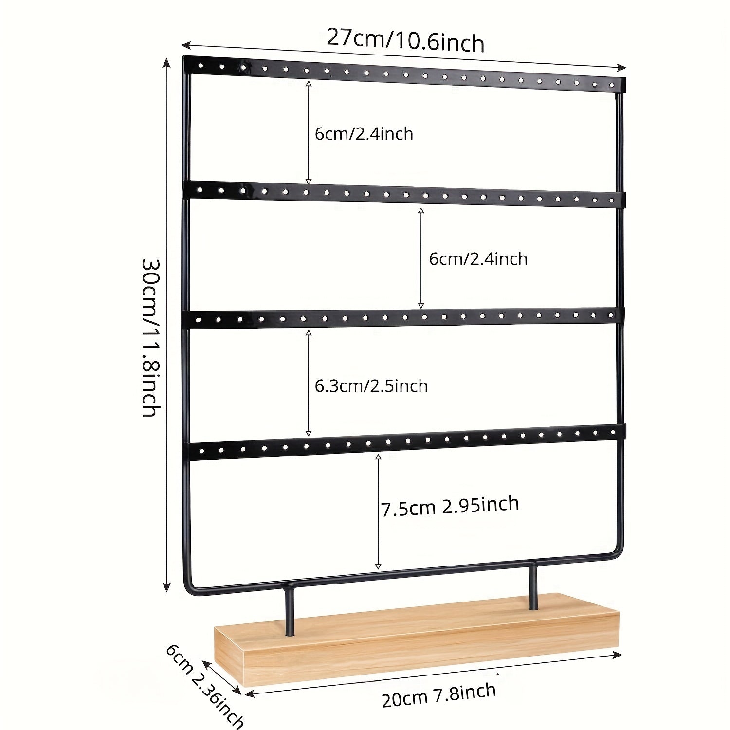 4-Tier Jewelry Organizer for Earrings Watches and Shoes Storage Gift