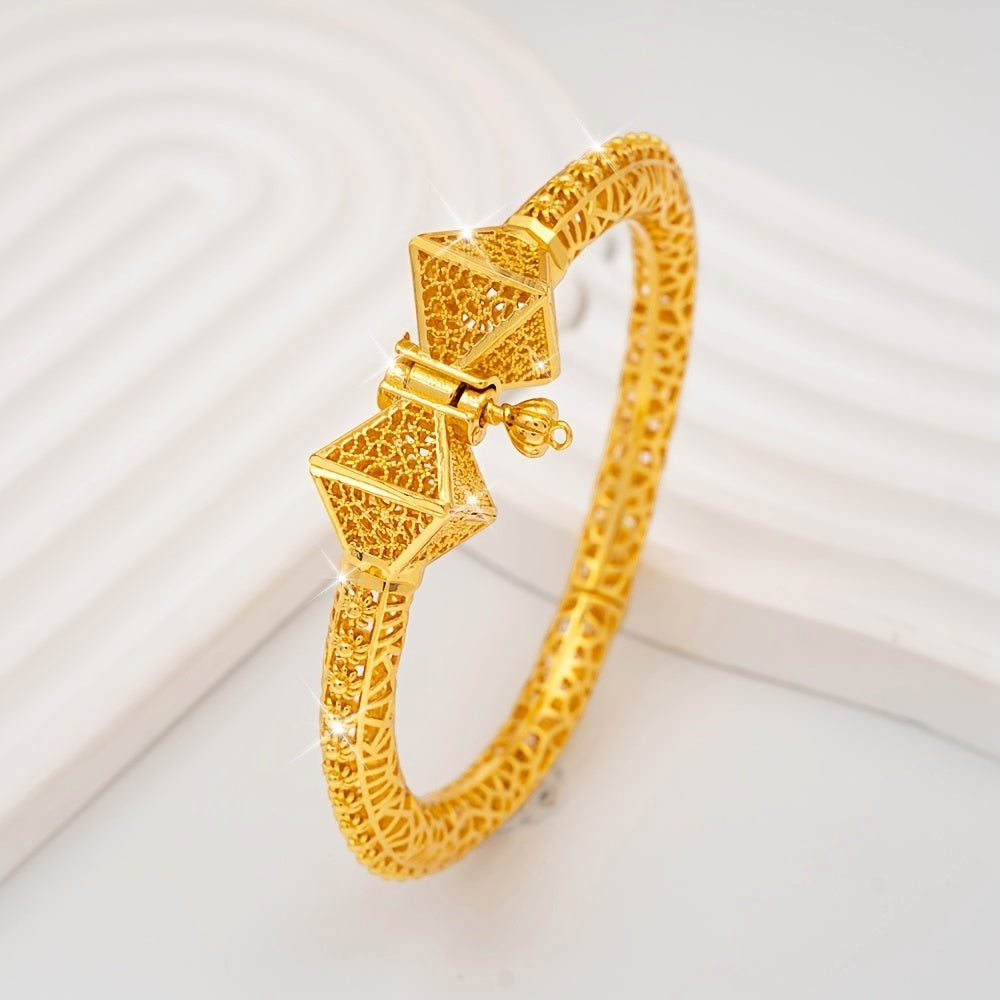 Women’s Copper Cuff Bracelet Ethnic Style Open Bangle for Weddings and Daily Wear