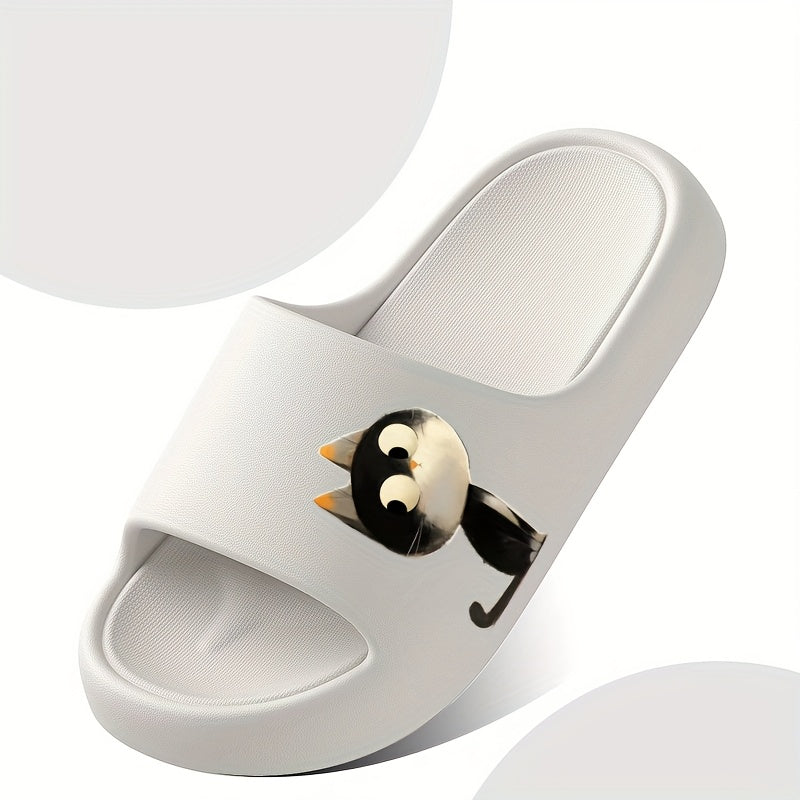 Women's Cat Slip-On Slippers EVA Indoor Outdoor House Shoes Black