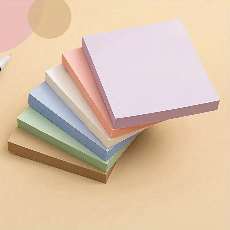 Set of 300 Morandi Color Sticky Notes with Hand-Tearable Square Design