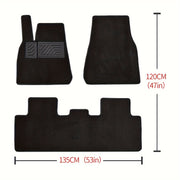 Car Floor Mats All-Weather Anti-Slip Carpet Set for Model Y Rear Front
