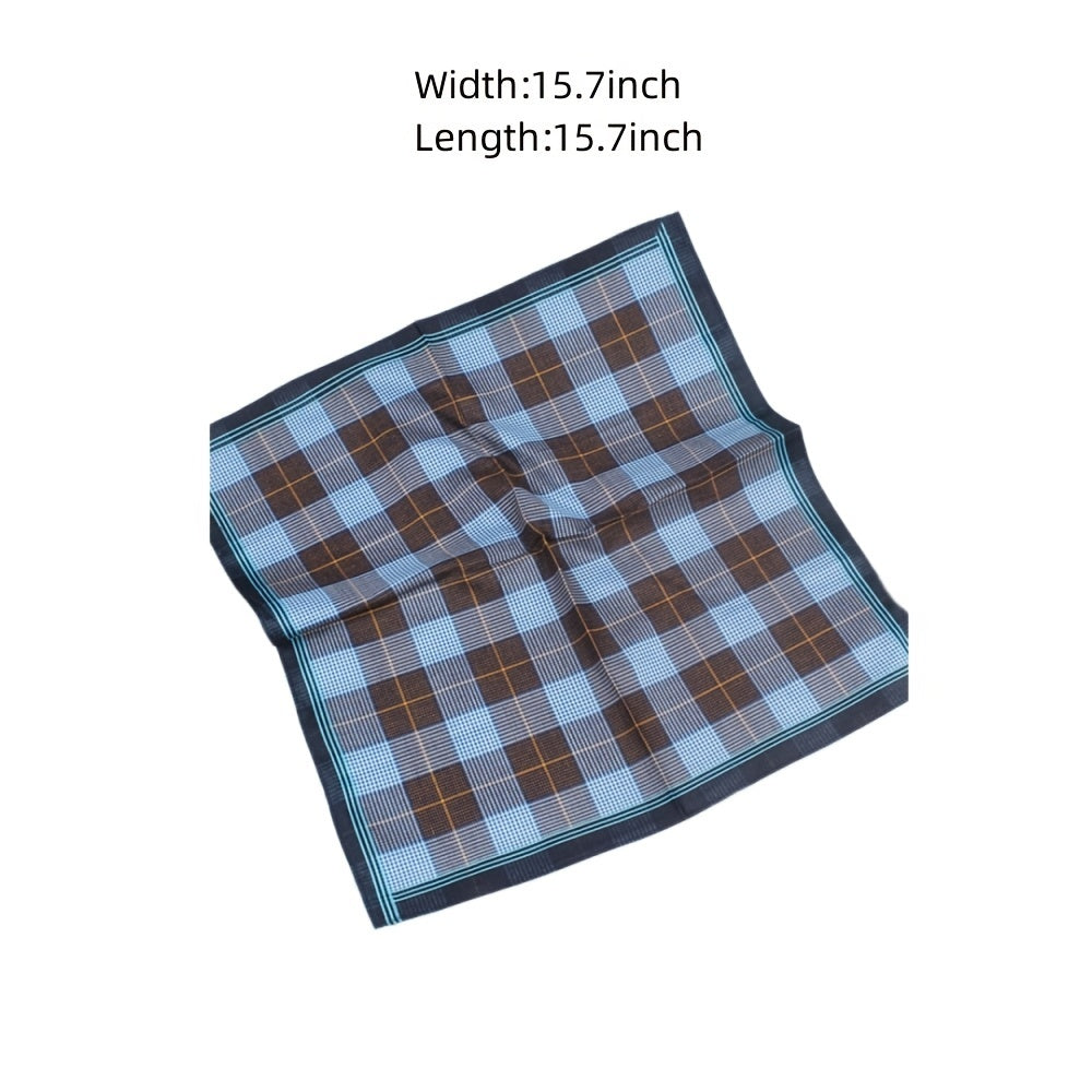 Paquete de 6 pañuelos de algodón a cuadros para hombre, suaves, para sudadera, regalo