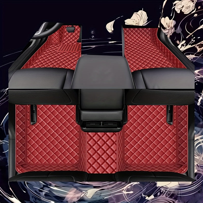 All-Weather Car Floor Mat PU Leather Durable Dirt-Resistant Fit for Sedan